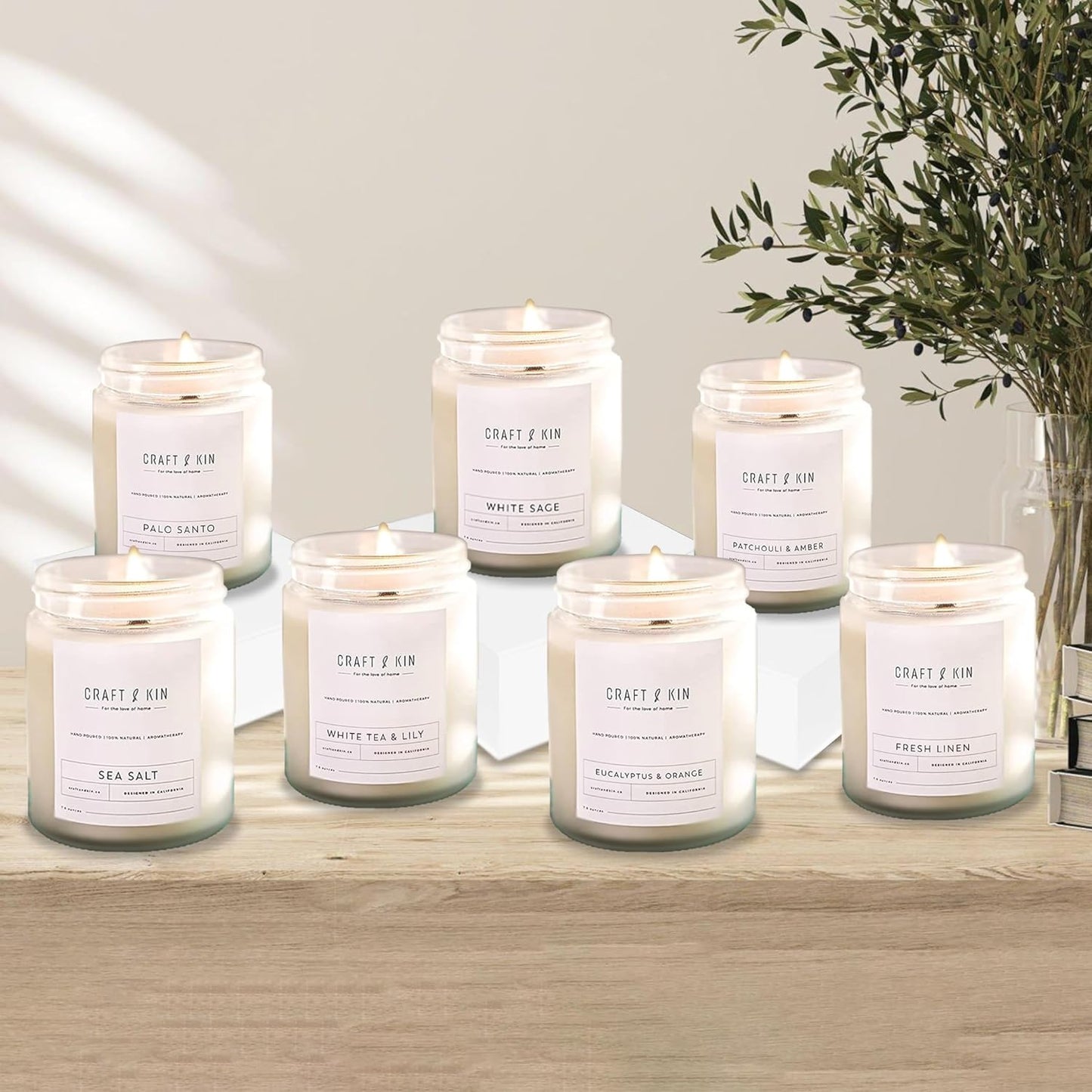 Premium White Sage Candles | Sage Candles for Cleansing House | Holiday Candles | 8 Oz 45 Hour Burn, Scented Candles for Home Scented, Soy Candles, Christmas Candles | Christmas Gift Ideas for Men