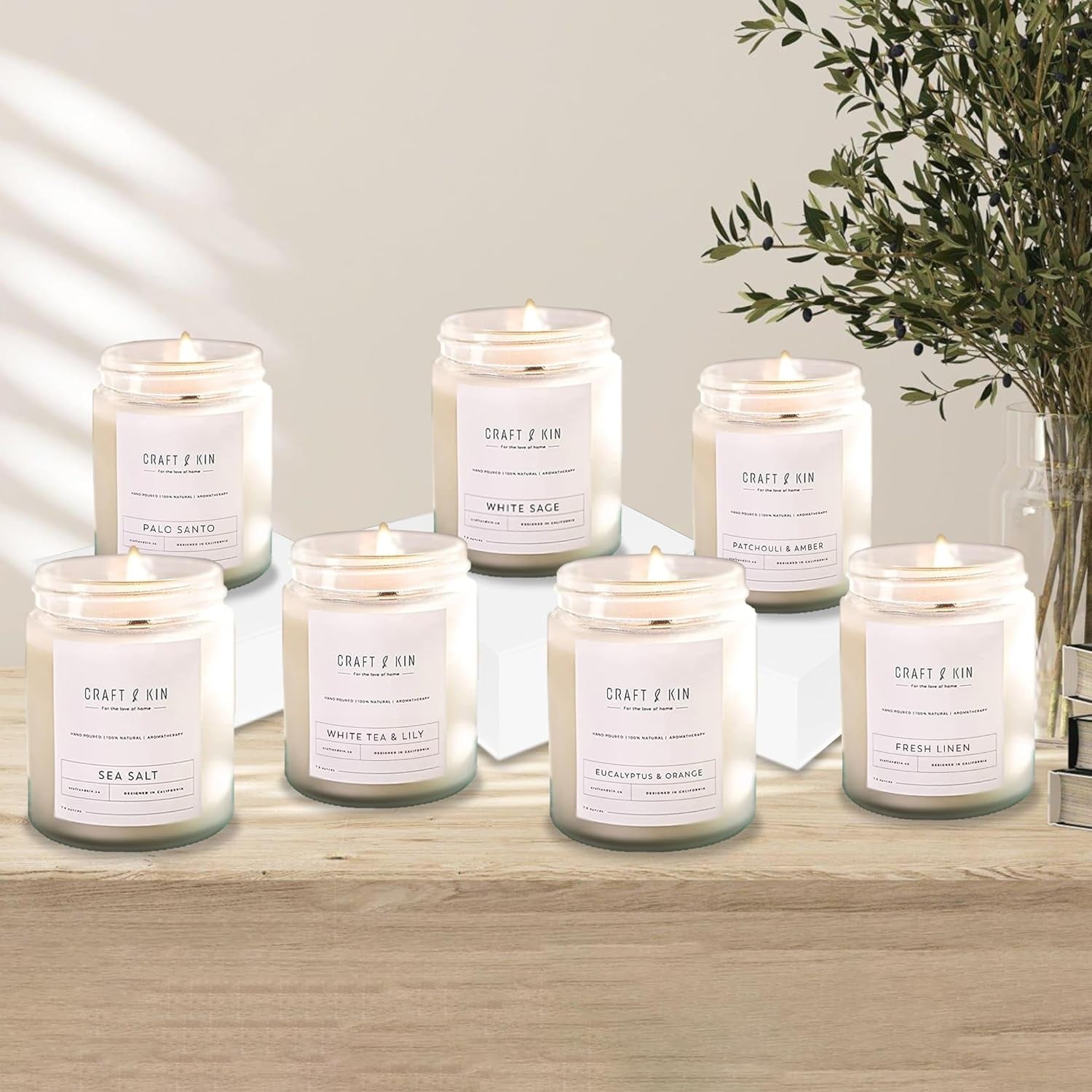 Premium White Sage Candles | Sage Candles for Cleansing House | Holiday Candles | 8 Oz 45 Hour Burn, Scented Candles for Home Scented, Soy Candles, Christmas Candles | Christmas Gift Ideas for Men